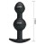 Pretty Love silicone Anal balls Black - Анальна пробка зі зміщеннями центрів ваги, 10,4х2.2-2.6 см (чорний) - купити в Києві, Україні