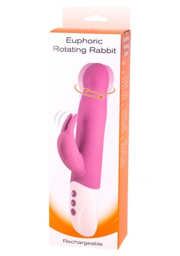 Seven Creations Euphoric Rotating Rabbit - вибратор кролик с функцией вращения, 24.4х3.2 см
