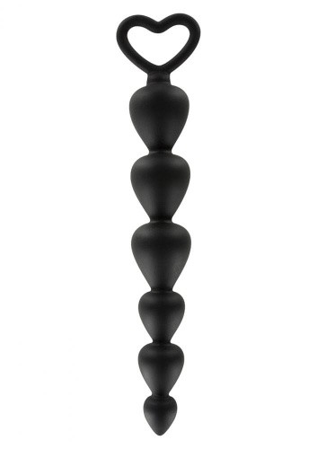 Toy Joy Bottom Beads - анальные шарики, 15х2.5 см (черный)