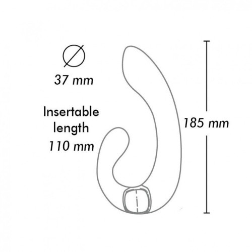Shunga - Miyo Intimate Massager - Вибратор, 18.5х3.8 см (чёрный)