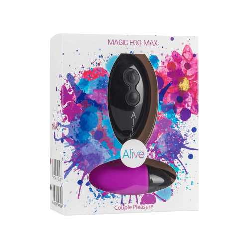 Alive Magic Egg MAX  мощное виброяйцо с дистанционным пультом управления,8.36х3.8 см (фиолетовый)