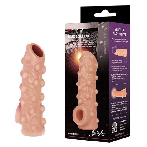 Насадка на член Kokos Nude Sleeve NS 003, L
