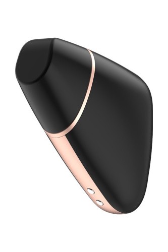 Satisfyer Love Triangle - Вакуумный клиторальный стимулятор с вибрацией, 14.5х5.6 см (чёрный)
