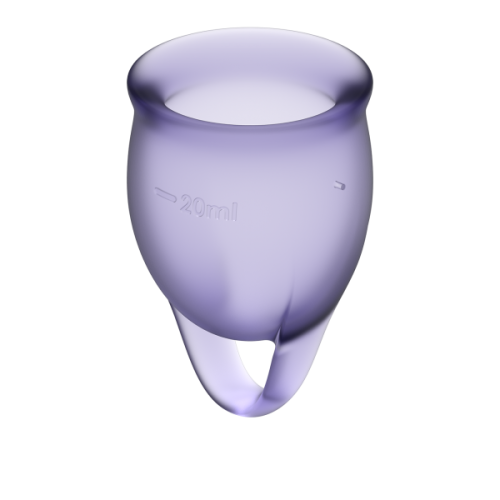 Satisfyer Feel Confident - набор менструальных чаш, 15 мл и 20 мл (фиолетовый)