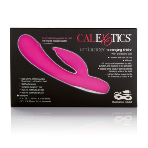 California Exotic Novelties Embrace Massaging Tickler - вибратор кролик, 12.8х3.3 см