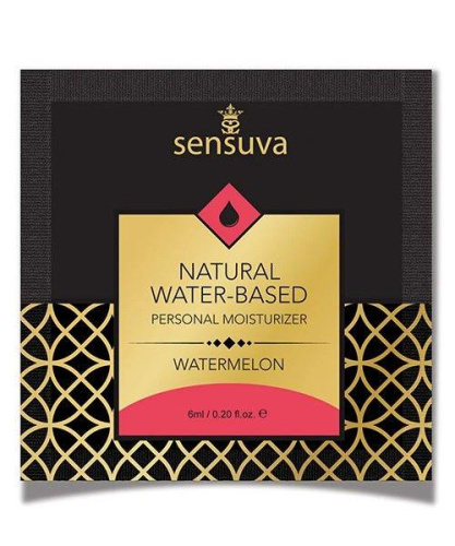 Sensuva - Natural Water-Based Watermelon - Пробник лубриканту на водній основі, 6 мл. - купити в Києві, Україні