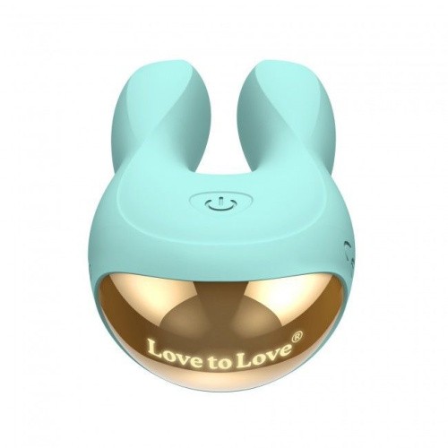Love To Love Hear Me Menthe - Вибратор-кролик с двумя моторчиками и LED-подсветкой, 11,5х5 см. (мятный)