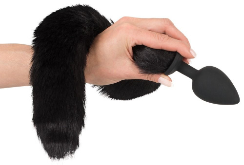 Анальная пробка с хвостом и ободок с ушками Bad Kitty Pet Play Plug & Ears