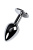 Toyfa - Silver anal plug with gem - Анальная пробка с камушком, 7х2.5 см (сиреневый) Toyfa - Silver anal plug with gem - Анальная пробка с камушком, 7х2.5 см (сиреневый)