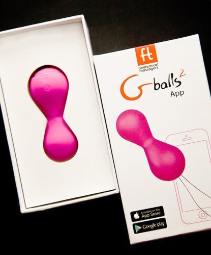 Gvibe Gballs 2 App - Вагинальные шарики со смарт-управлением, 8х3 см (розовые)