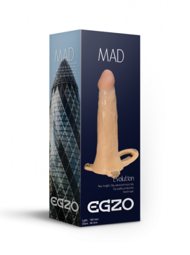 Egzo FH09 - Пустотелый страпон, 18х4 см