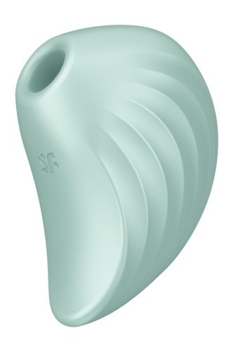 Satisfyer Pearl Diver - Вакуумный клиторальный стимулятор в виде ракушки, 9.1х5.1 см (мятный)