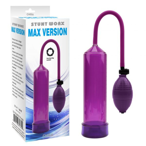 Max Version Penis Pump, Purple - Вакуумная помпа для мужчин, 23,5 см (фиолетовый)