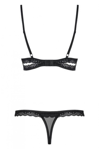 Obsessive 868-SET-1 set - комплект эротического белья с кружевом, L/XL (чёрный)