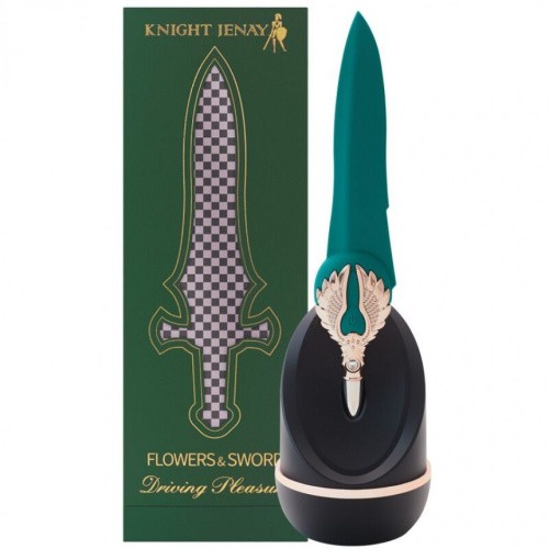 Knight Jenay Flowers & Sword - Вібратор з ніжною вібрацією (зелений) - купити в Києві, Україні