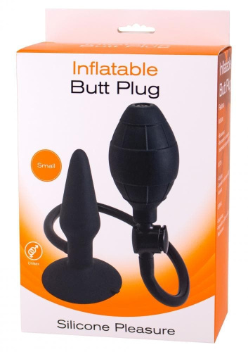 Seven Creations Inflatable Butt Plug S - надувная анальная пробка маленькая, 12,5х3,5-7 см