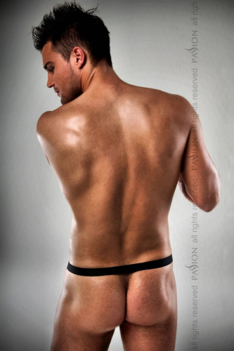 Passion 015 Thong - Мужские стринги с блестящим гульфиком, L/XL