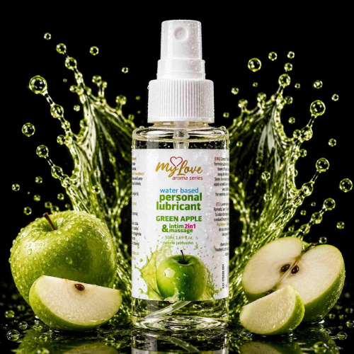 2в1 лубрикант и массажный гель - MyLove Aroma Series Intim&Massage Green Apple, 50 мл