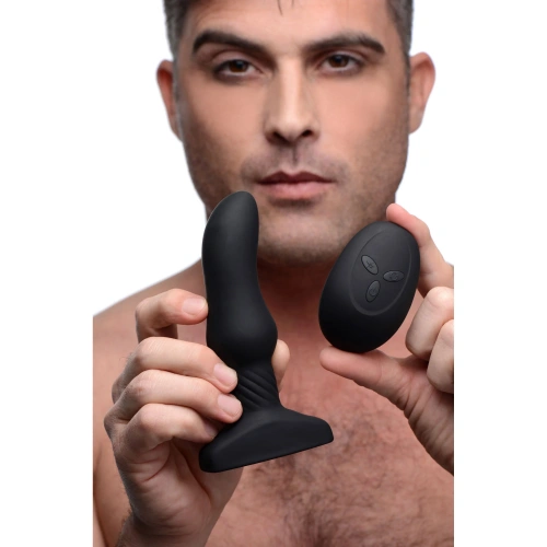 Rimmers Slim M Rimming Plug - Анальная пробка с вибрацией, 13,9 (черный)