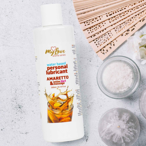 2в1 лубрикант и массажный гель - MyLove Aroma Series Intim&Massage Amaretto, 300 мл