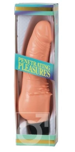 Seven Creations Vinyl P-shape №1 Penetrating - Вибратор, 14х4 см (телесный)