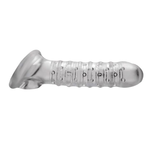 Tom of Finland Textured Girth Enhancer - Рельефная насадка для члена, 19х3.8 см (прозрачный)
