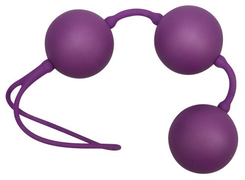Velvet Balls Triple - Вагінальні кульки, 3,5 см (фіолетовий) - купити в Києві, Україні