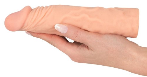 Nature Skin Extension Sleeve - Насадка на пенис, +3 см (телесный)