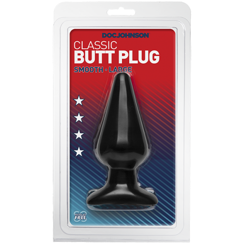 Анальна пробка Classic Butt Plug Large, Чорний, 12,7x5,7 см - купити в Києві, Україні