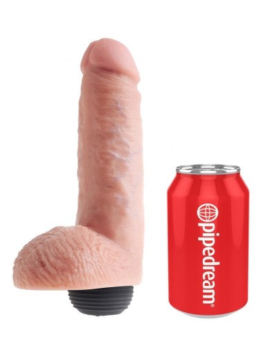 Фаллоимитатор с эякуляцией King Cock Squirting 8", 15,9х5 см