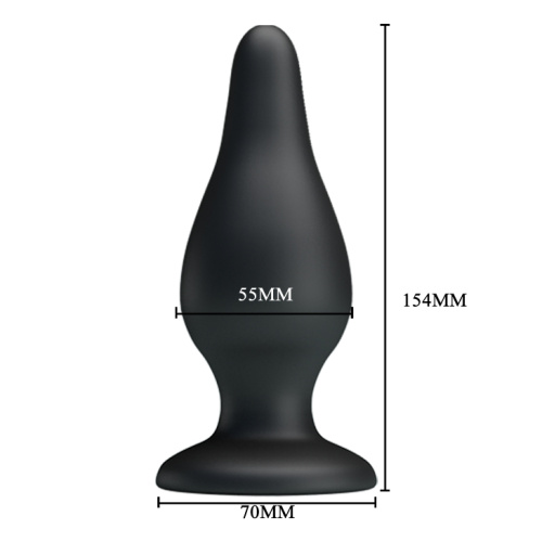 LyBaile - Pretty Love Sturdy Silicone Anal Plug - Анальная пробка, 15.4х5.5 см (чёрная)
