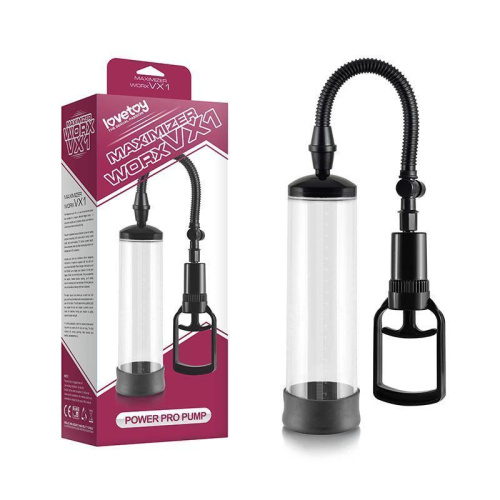LoveToy Maximizer Worx VX1 Power Pump - вакуумний помпа для збільшення члена, 20х6.3 см (прозорий) - купити в Києві, Україні