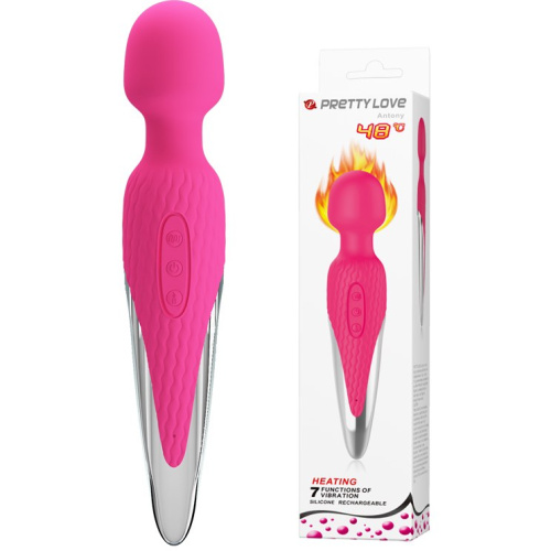 Pretty Love Antony Pink - Вибратор с функцией нагрева, 26х4.8 см (розовый)