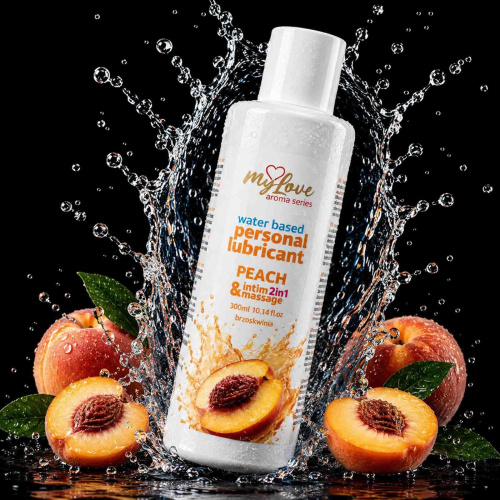 2в1 лубрикант и массажный гель - MyLove Aroma Series Intim&Massage Peach, 300 мл