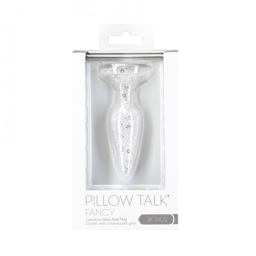 Pillow Talk Fancy Luxurious Glass Anal Plug - Стеклянная анальная пробка, 10.1х3 см