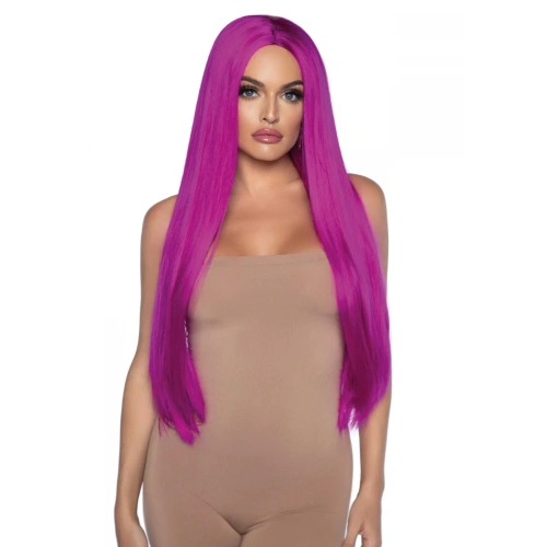 Leg Avenue - Long straight center part wig - Длинный парик (малиновый)