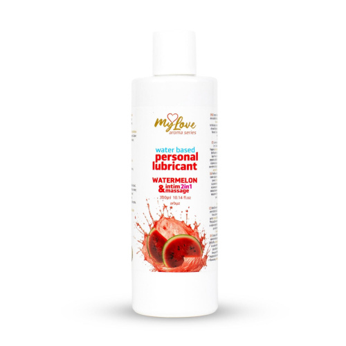 2в1 лубрикант и массажный гель - MyLove Aroma Series Intim&Massage Watermelon, 300 мл