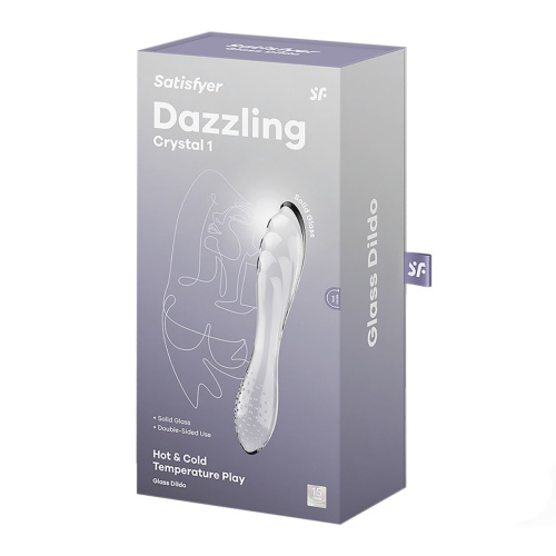 Двосторонній фалоімітатор Satisfyer Dazzling Crystal 1, 18,5 см - купити в Києві, Україні