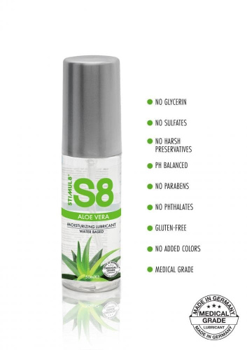 Stimul8 S8 WB Aloe Vera Lube - лубрикант на водной основе, 50 мл (алоэ вера)
