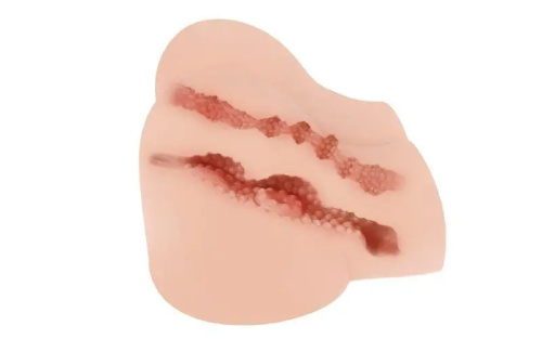 Kokos Olivia Say Deluxe - Мастурбатор с вибрацией и массажем, два входа: вагина и попка, 19х2 см