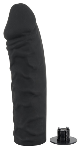Silicone Strap-On - Женский страпон, 17х4.3см (черный)