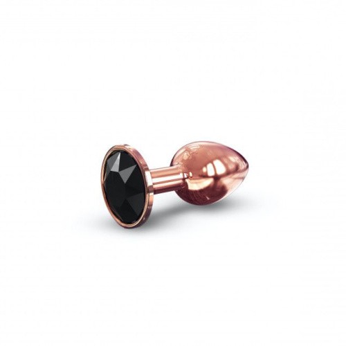 Dorcel Diamond Plug S маленька металева анальна пробка із кристалом, 7.1х2.7 см (чорний) - купити в Києві, Україні