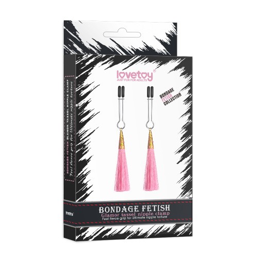 Glamor Tassel Nipple Clamp Pink - Зажимы для сосков, 14 см (розовый)