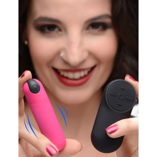 BANG! Vibrating Bullet Pink - Віброкуля з пультом Д/У, 7,6 см (рожевий) - купити в Києві, Україні
