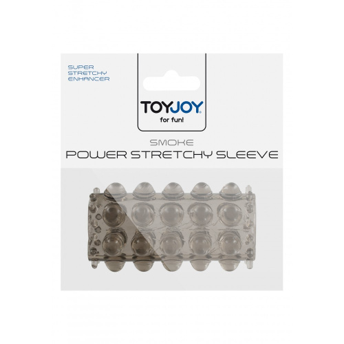 Стимулирующая насадка на член Toy Joy Power Stretchy Sleeve, 6.5х2 см (черный)