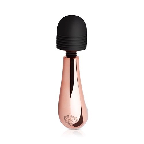 Rosy Gold - Nouveau Mini Curve Massager - Мини вибромассажер, 13х3 см., (черный с золотистым)