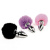 FeelzToys - Bunny Tails Butt Plug - Анальная пробка с пушистым хвостиком, 7х2.5 см (розовая)