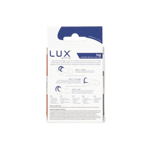Lux Active – Tug – Versatile Silicone Cock Ring - двойное эрекционное кольцо, 5.8х2.8 см