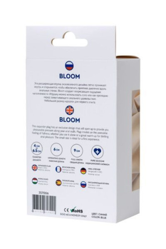 ToDo By Toyfa Bloom - Расширяющаяся анальная пробка, 9х4 см (синий)