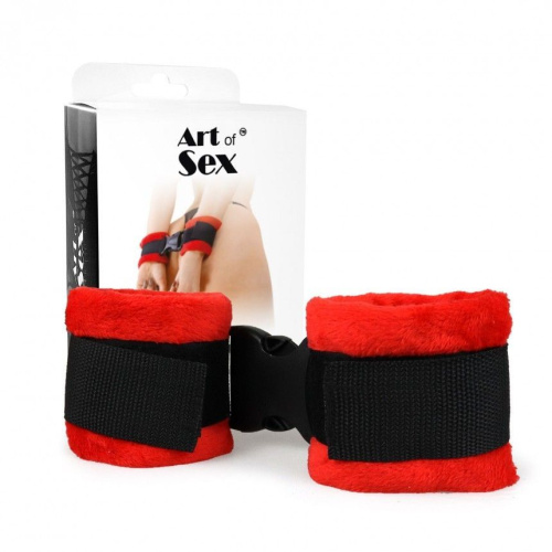 Art of Sex - Handcuffs Soft Touch - Наручники (червоні) - купити в Києві, Україні